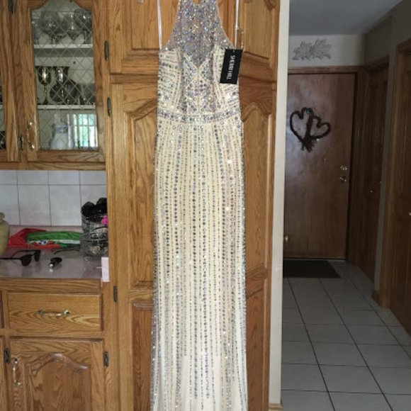 Sherri Hill 50248- Champagne/  Nude/ Iridescent - Picture 13 of 13